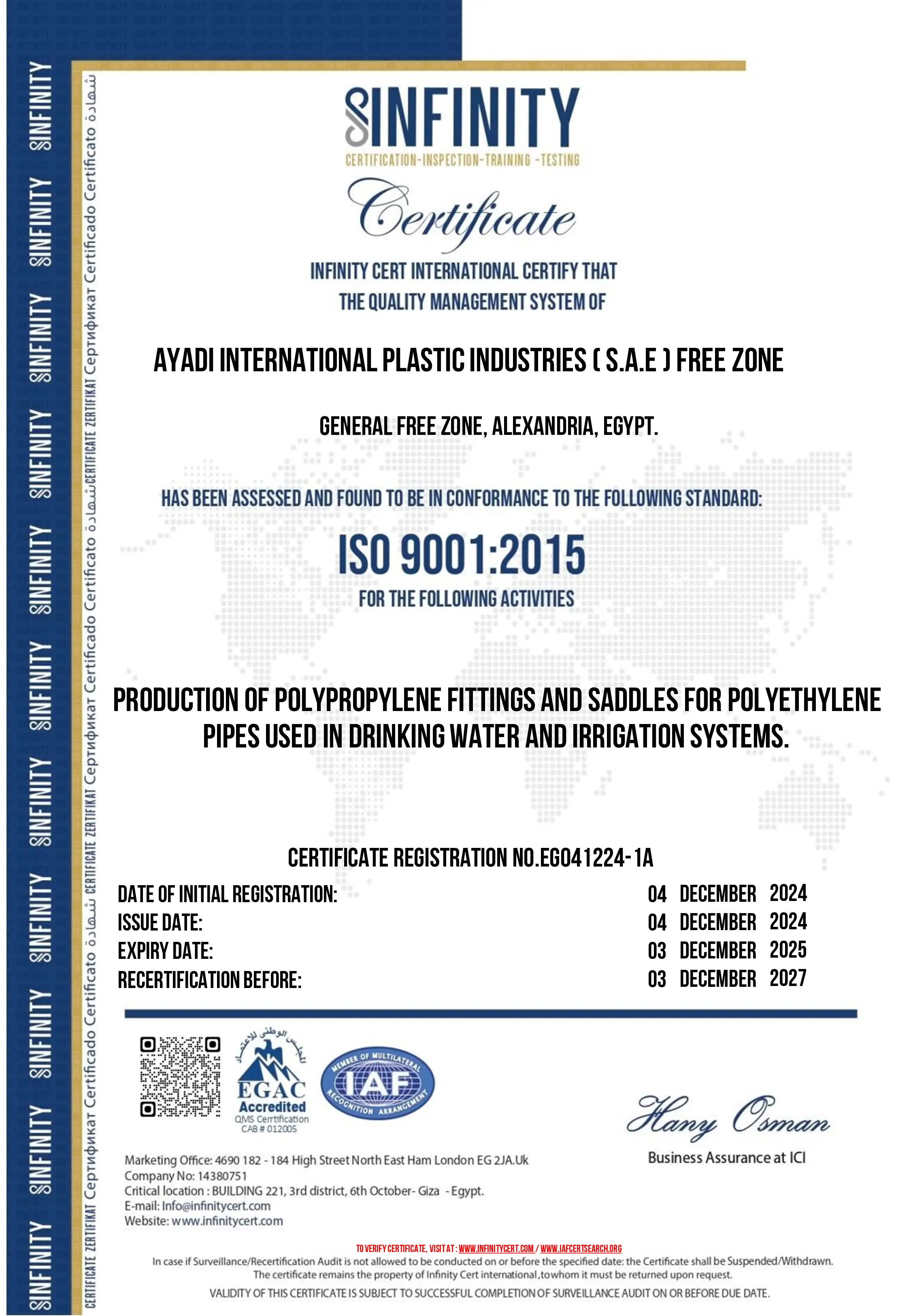 ISO 9001 Certification